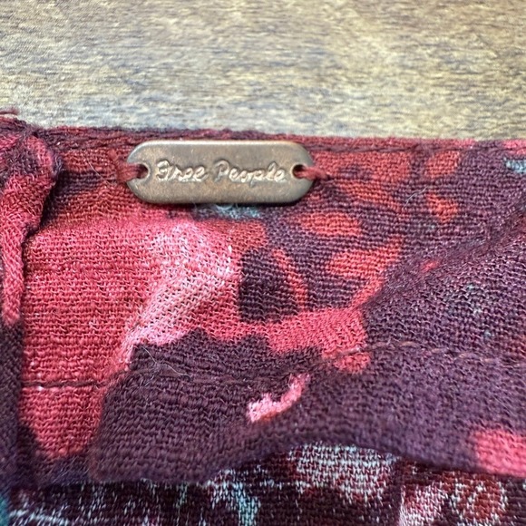 Free People Romper Float Away ButtonSz 28 Fall Floral Boho Cottagecore Festival - Picture 6 of 11